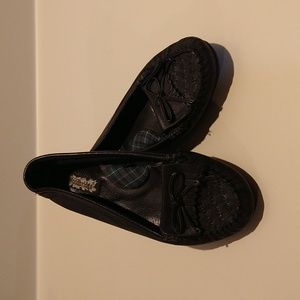 Vintage Black Leather Loafers